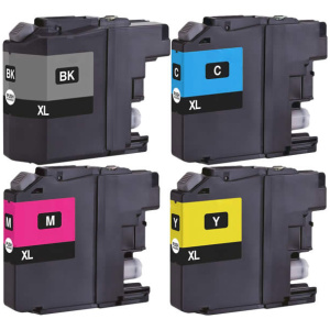 Brother Huismerk LC-12E XL Cartridges – Zwart + Alle Kleuren Set - Inktkeuze