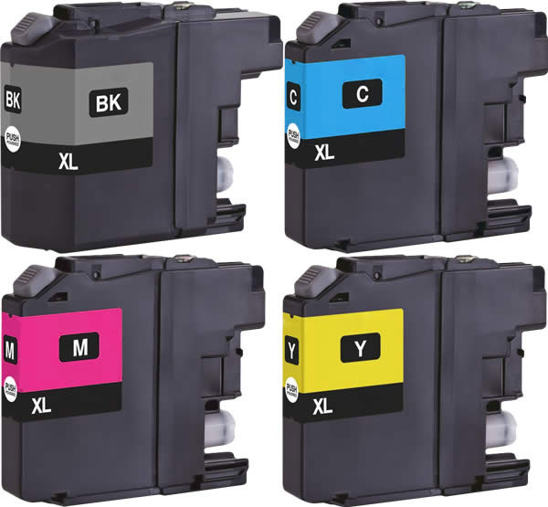 Brother Huismerk LC-12E XL Cartridges – Zwart + Alle Kleuren Set - Inktkeuze