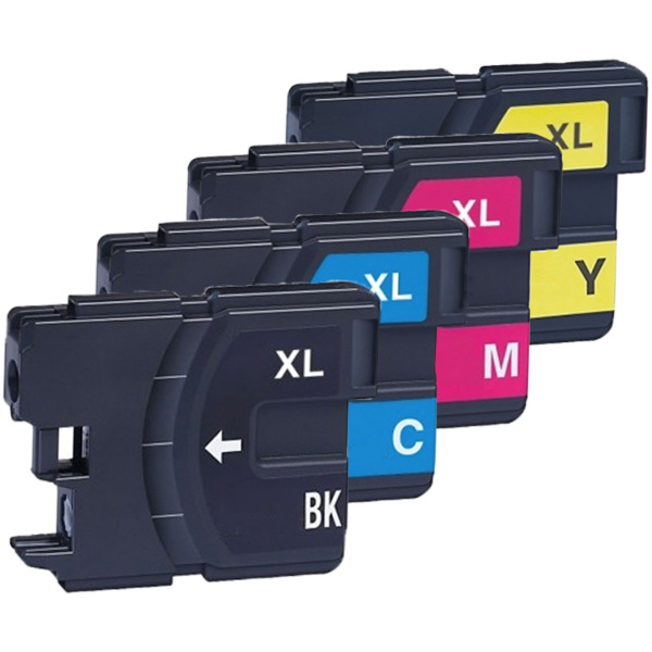 Brother Huismerk LC-980 XL Cartridges – Zwart + Alle Kleuren Set - Inktkeuze