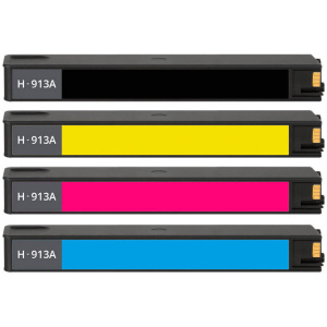 Huismerk HP 913A - Zwart + Alle Kleuren Set - Inktkeuze