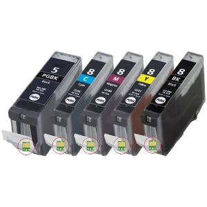 Canon Huismerk CLI-8 - Zwart + Alle Kleuren Set - Inktkeuze