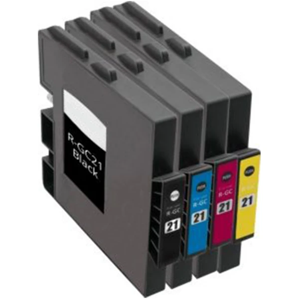 GC-21K Zwart + Alle Kleuren Huismerk inktcartridge compatible met Ricoh Aficio GX 3000S / Aficio GX 3050N / Aficio GX 3050SFN / Aficio GX 5050N