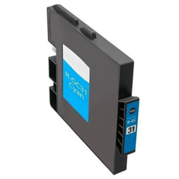 GC-31 Cyaan - Huismerk inktcartridge compatible met Ricoh Aficio GX E2600 / Ricoh Aficio GX E3300 / Ricoh Aficio GX E3300N / Ricoh Aficio GX E3350N